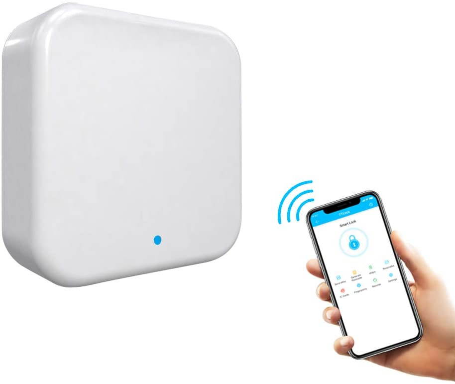 Wi-Fi Gateway Remotely Control Bluetooth Smart Door Lock with TT Lock App, G2 Gateway Smart Hub Work with Alexa Voice Control,Electronic Lock Assemblies