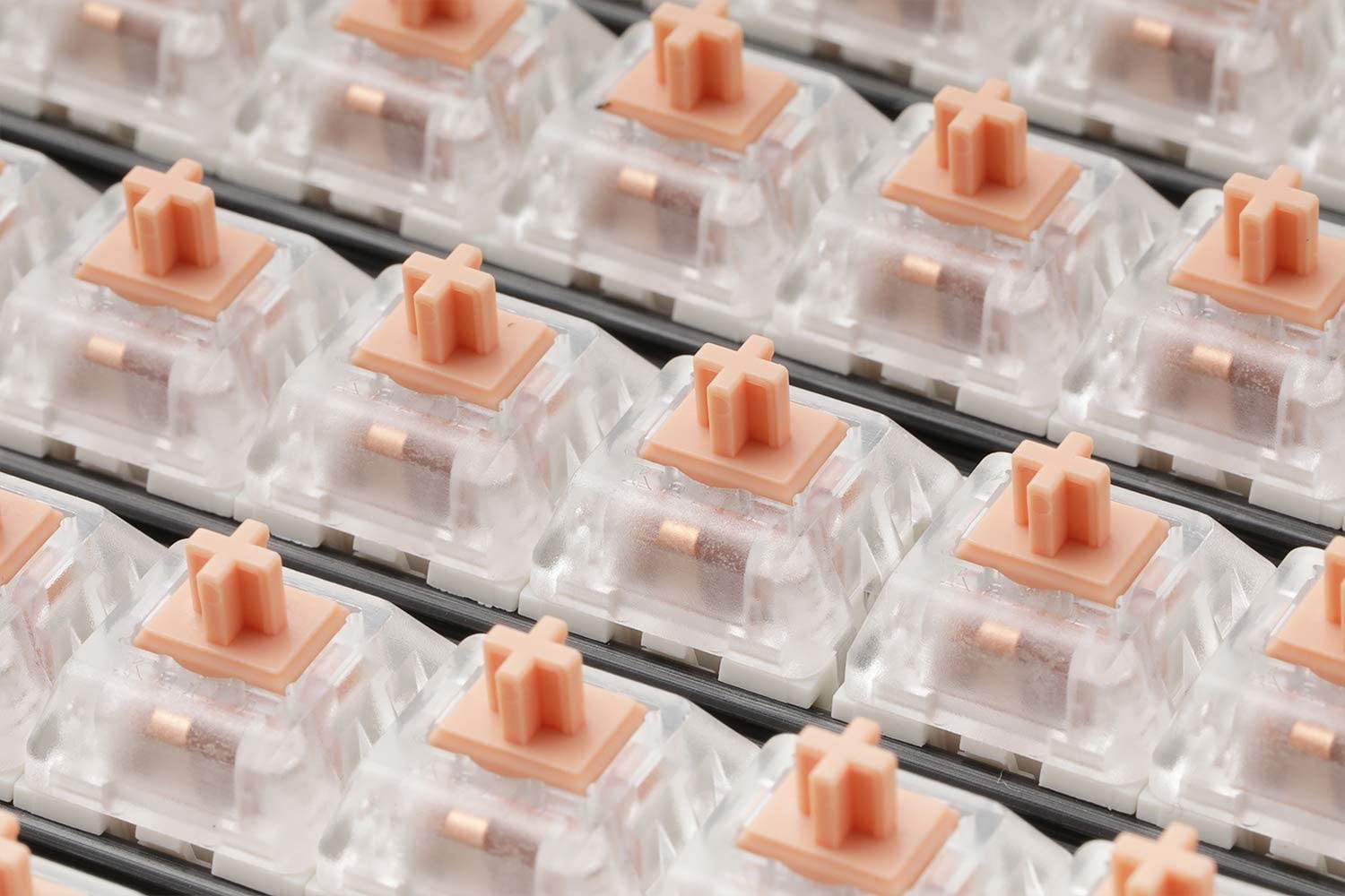 Drop Halo True Keyboard Switches &mdash; Plate Mounted, Tactile, 60g, Cherry-Style, Quiet Switches, by Kaihua (Halo True, 70 Pack)