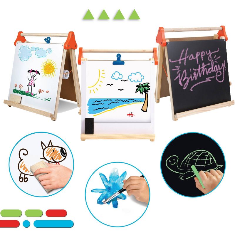 Discovery Kids Tabletop Dry Erase and Chalk Easel