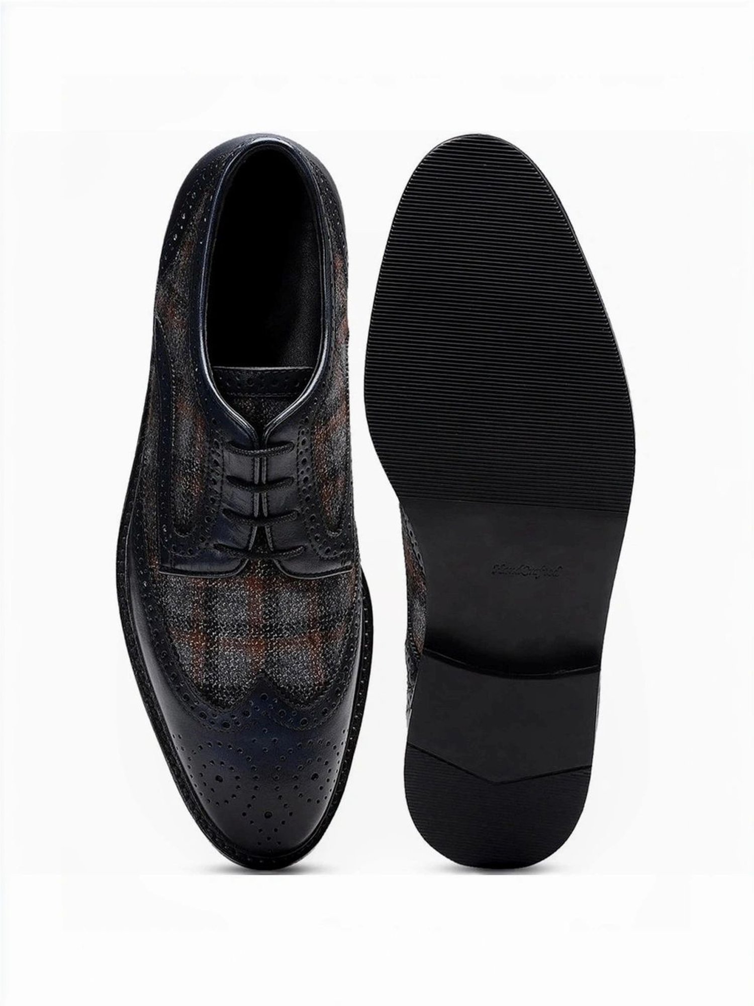 Saint G Men's Faustin Navy Brogue Shoes