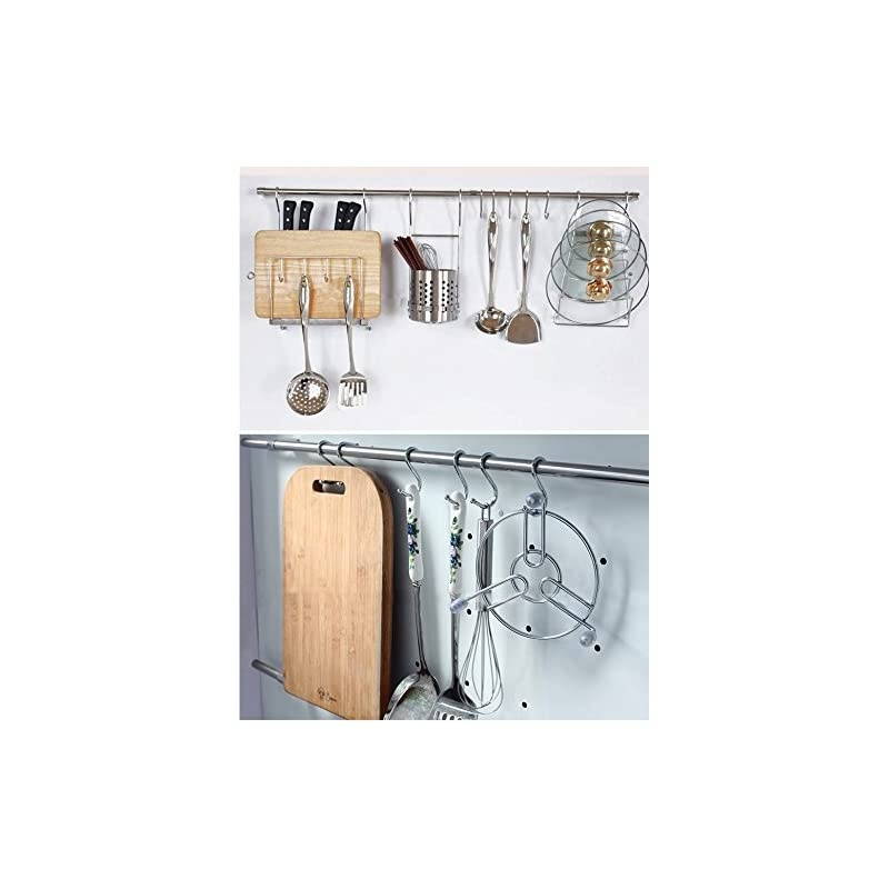 60PCS Scarf Apparel Punch Cup Bowl Kitchen S Shaped Silver Tone Hanging Hooks