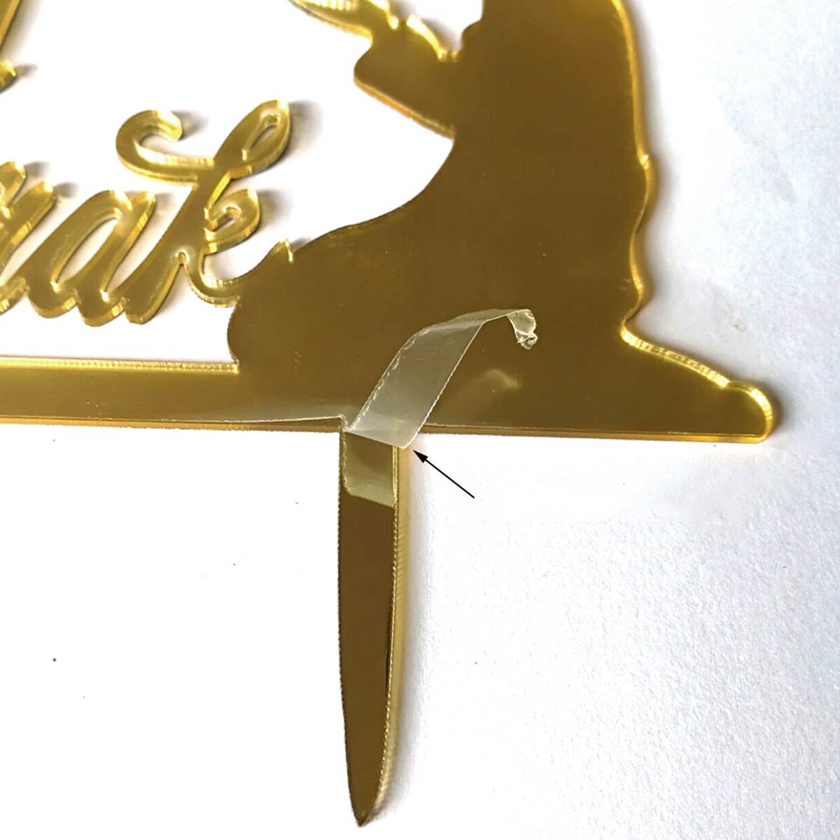 Cake Topper Muslim Islam Eid Mubarak Festival Acrylic Mirror Cupcake Flag Food Pick Favors Supplies for Birthday Wedding Party Decor Shower (Black)