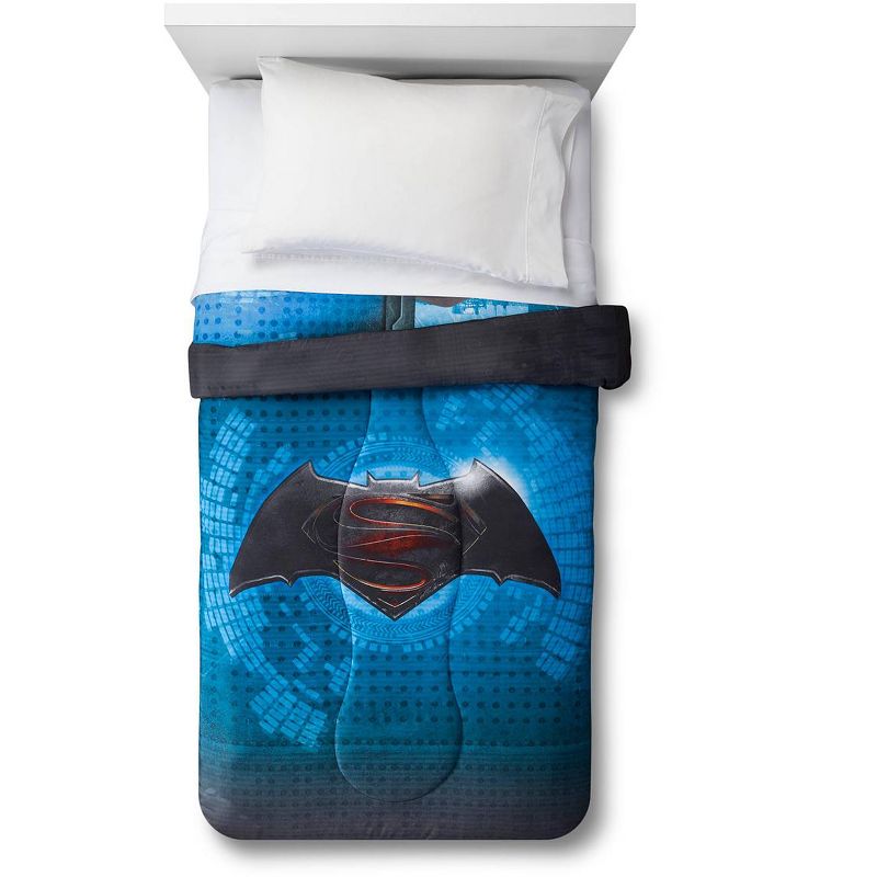 Batman vs Superman Twin Comforter Crime and Punishment Superhero Bedding - DC Comics..