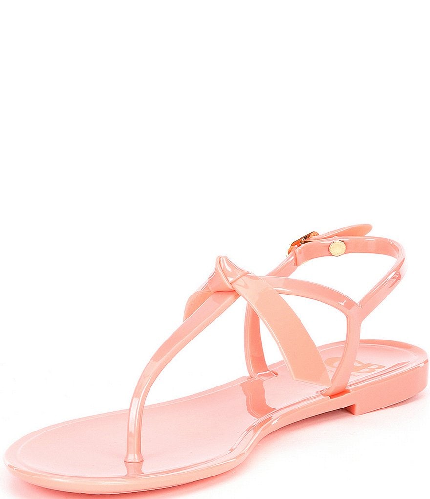 GB Ob-Sessed Bow Detail Jelly T-Strap Sandals