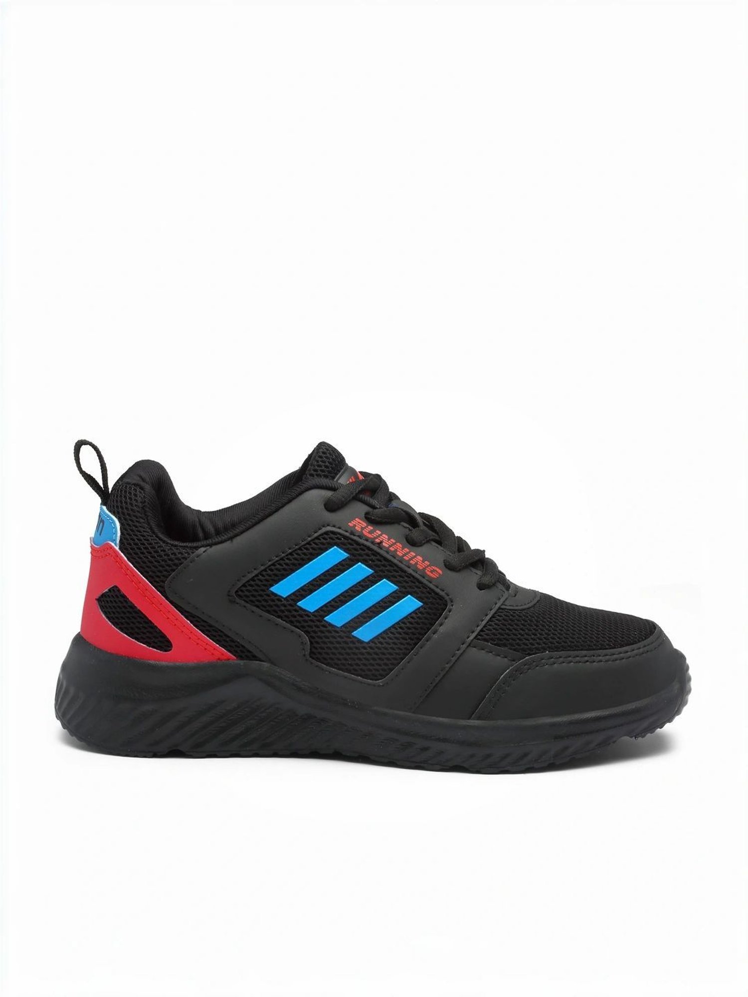 Asian Kids Core Black Running Shoes