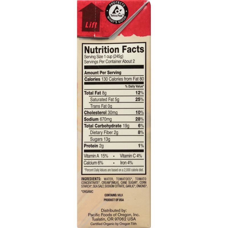 Pacific Foods Organic Hearty Tomato Bisque - 17.6oz