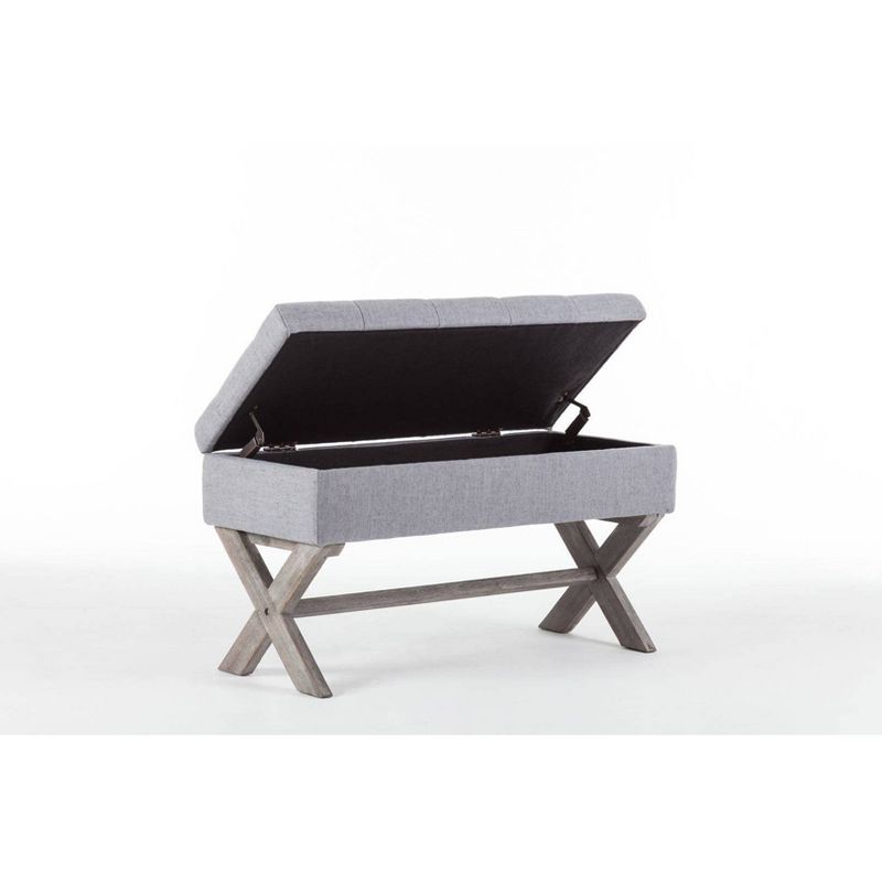 Angelina Storage Bench Gray - Boraam