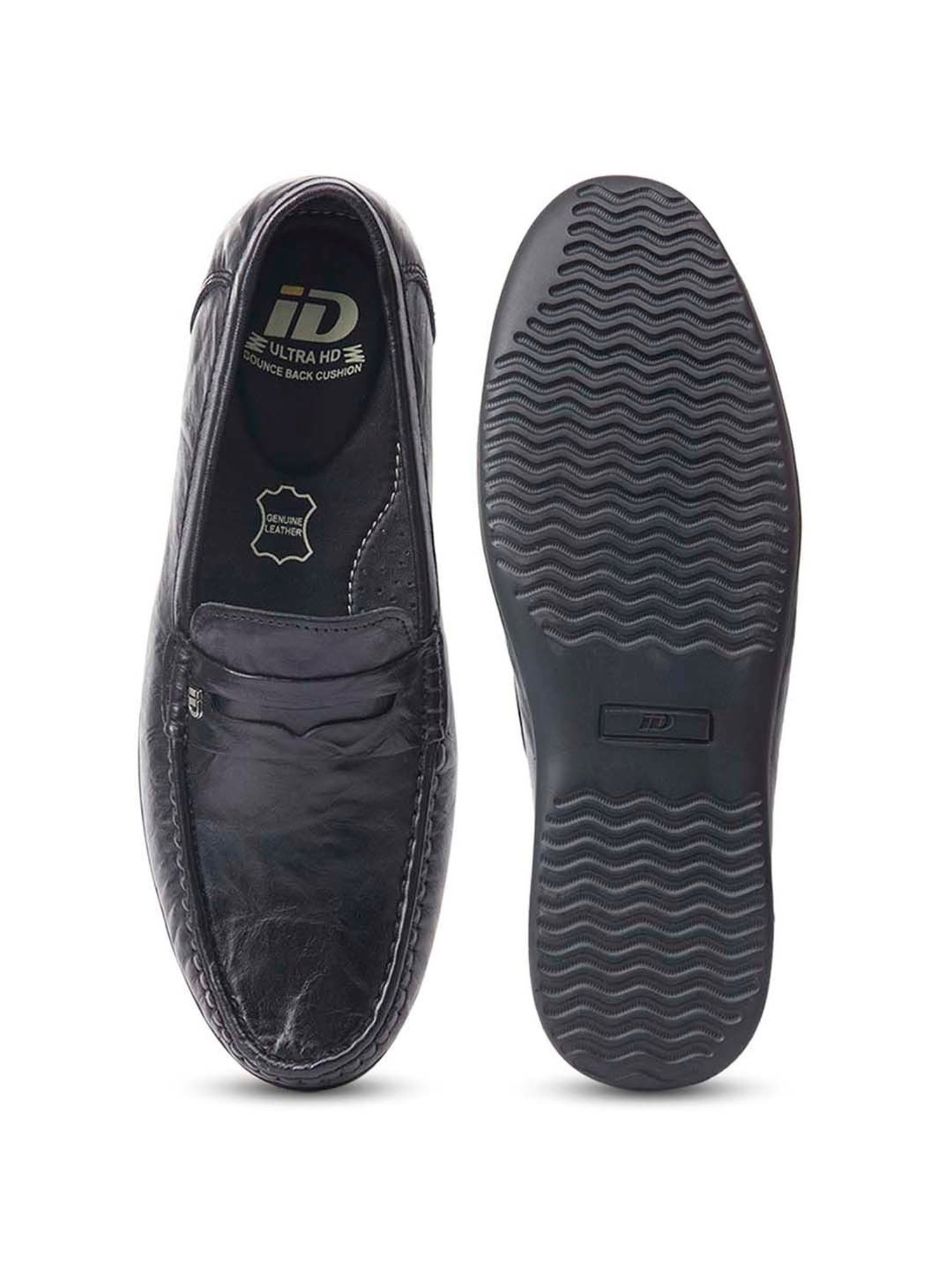 ID Men's Black Casual Loafers