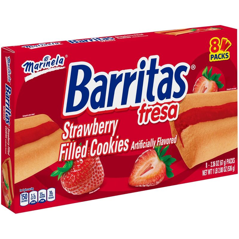Marinela Barritas Strawberry Cookies - 4ct/18.7oz