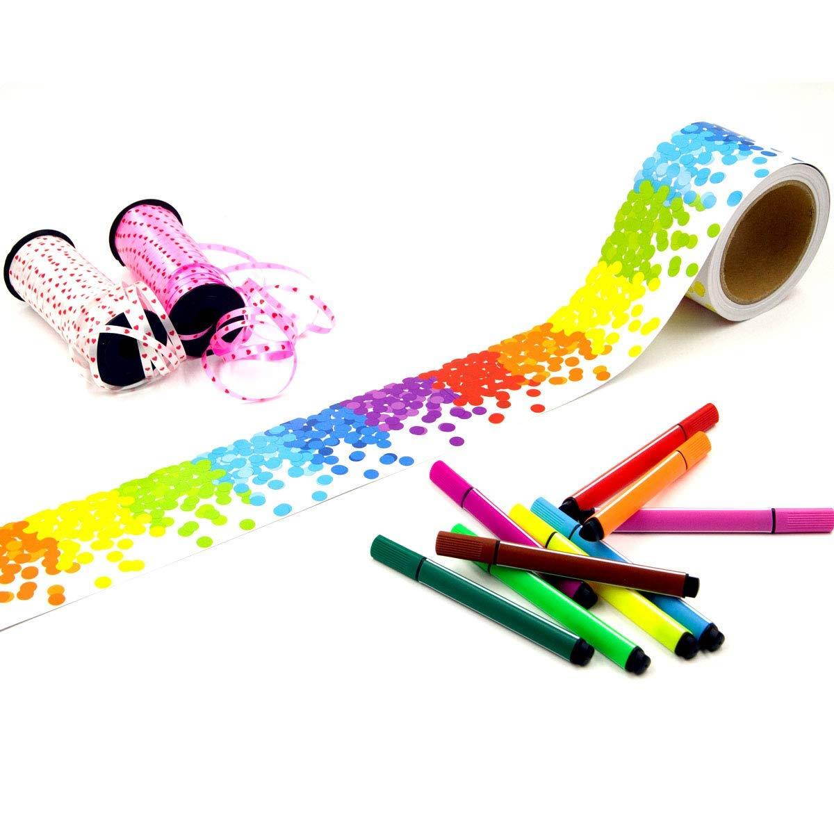 Colorful Confetti Bulletin Board Borders for Classroom 36ft