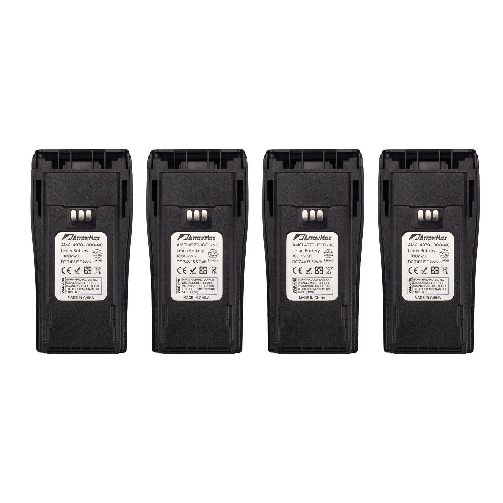 4 pcs 1800mAH Li-ion Battery for Motorola CP160 CP160 CP180 CP200 as NNTN4970