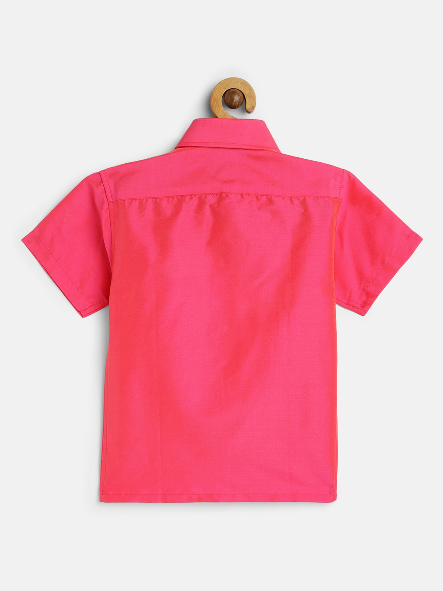 THANGAMAGAN Kids Pink Solid Shirt