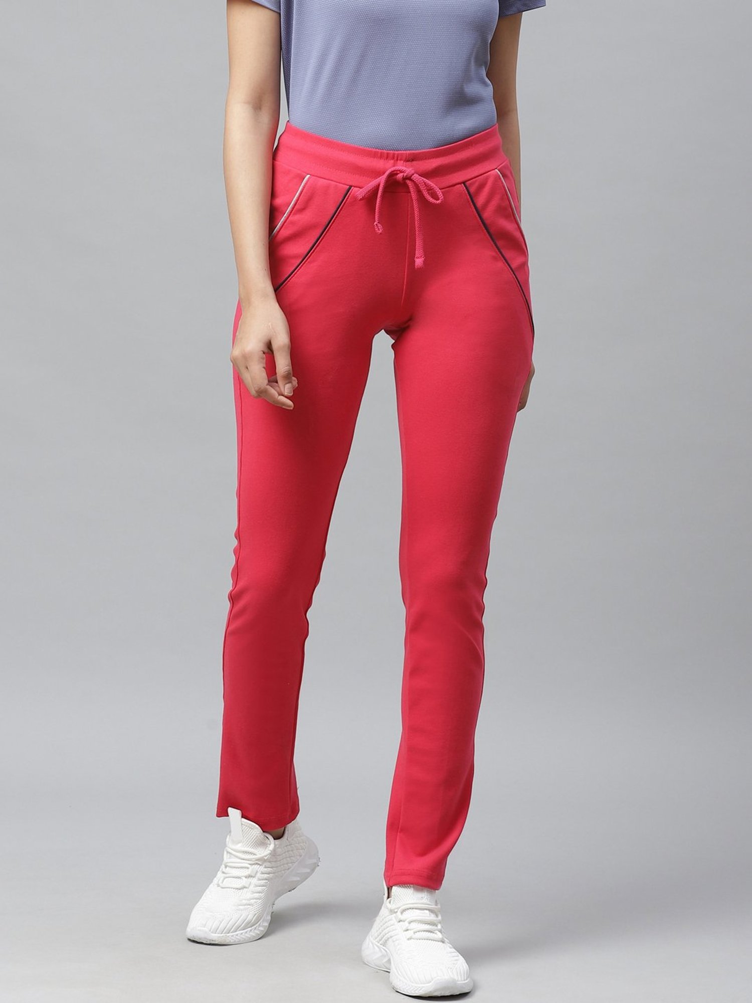 Cayman Pink Mid Rise Track Pants