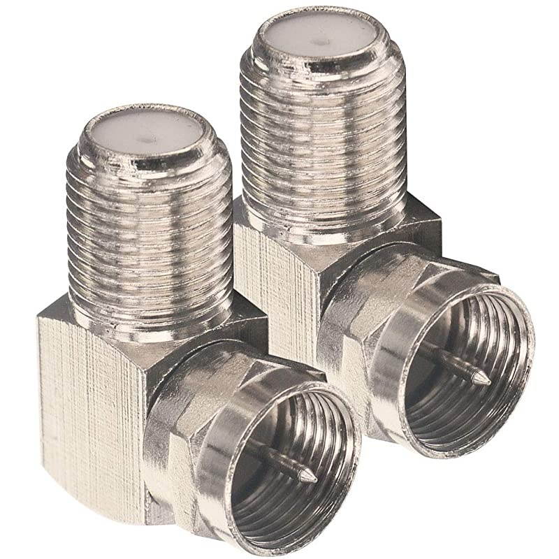 Cable Right Angle Connector F Type Female to Male Adapter Right Angle Coax Connector F Male to Female RG6 Adapter for Coax Cable and Wall Plates Coax 90 Degree Pack of 2
