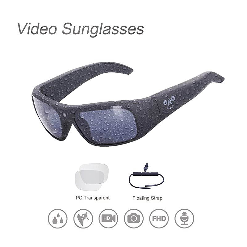 Waterproof Video Sunglasses,Xtreme Sporting 1080P Ultra HD Video Recording Camera and Polarized UV400 Protection Safety Lenses