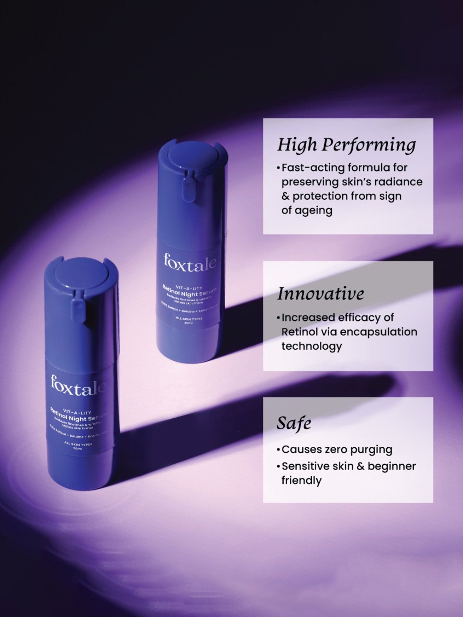 Foxtale Vit-A-Lity Retinol Night Serum - 30 ml