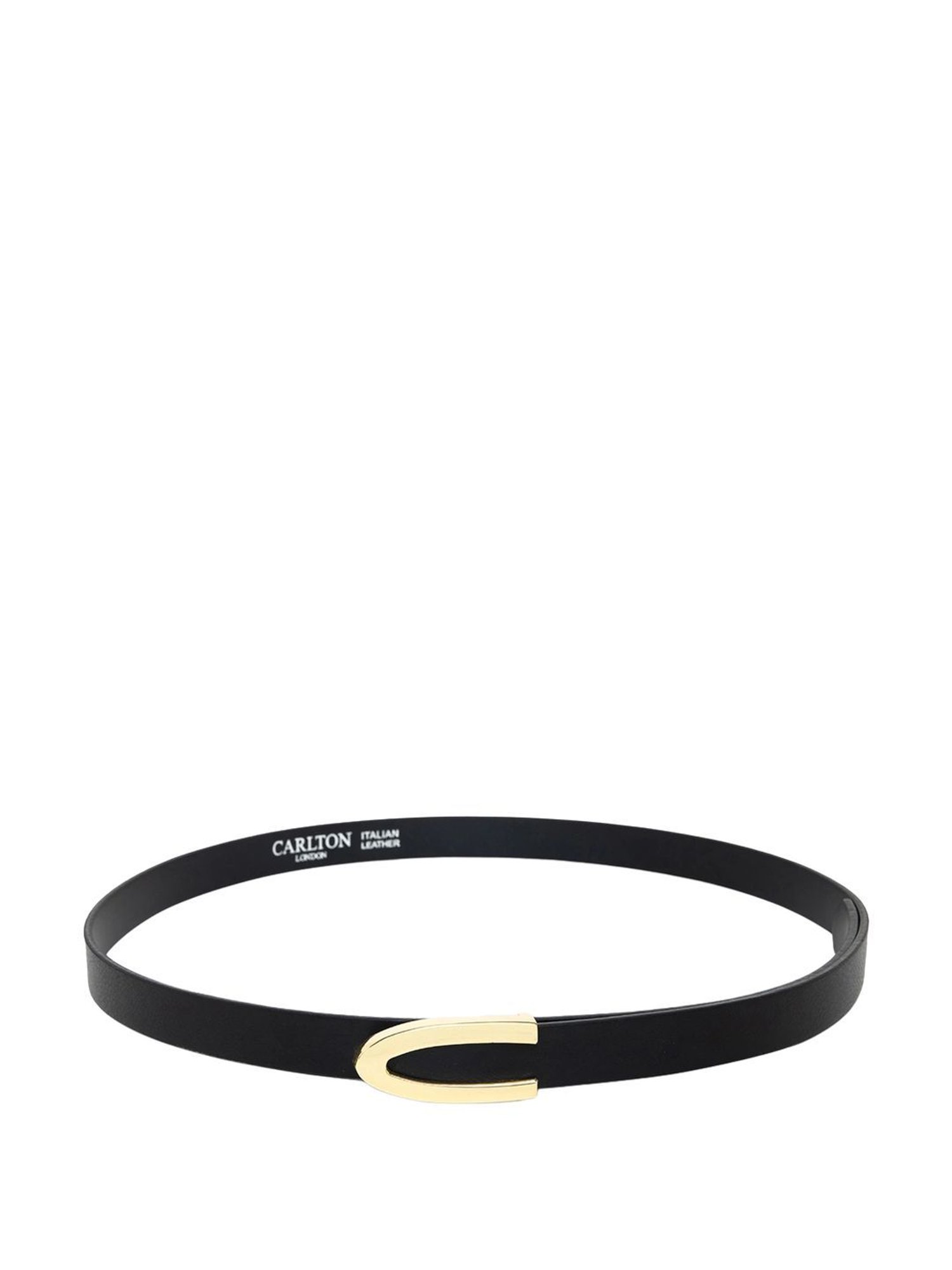 Carlton London Black Leather Waist Belt For Women