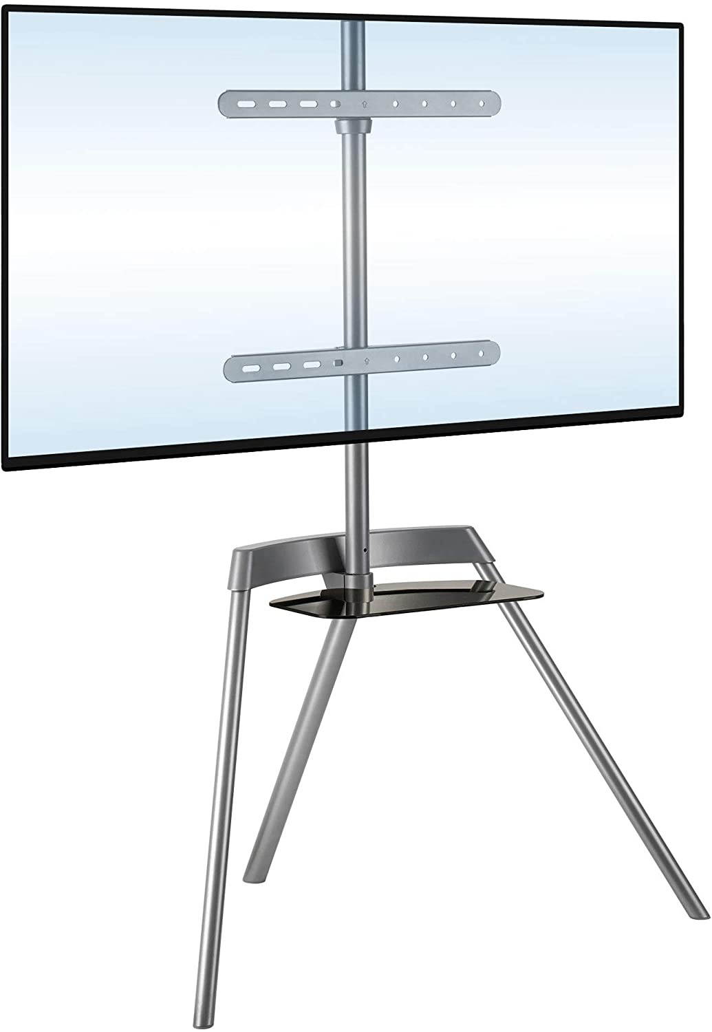 Easel TV Stand - TV Tripod | Holds Up to 88 Pounds and Fits 43-65 Inch Flat & Curved Screens | Quickly Assembles with SNAP-Lock Technology | Portable Minimalist Display TV Stand