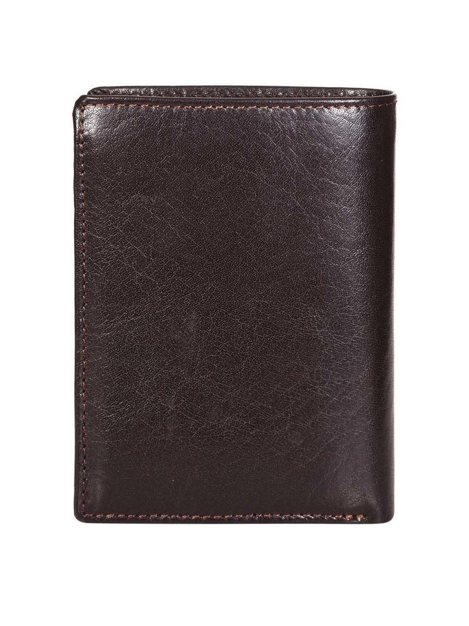 SASSORA Brown Casual Leather Rfid Bi-Fold Wallet for Men