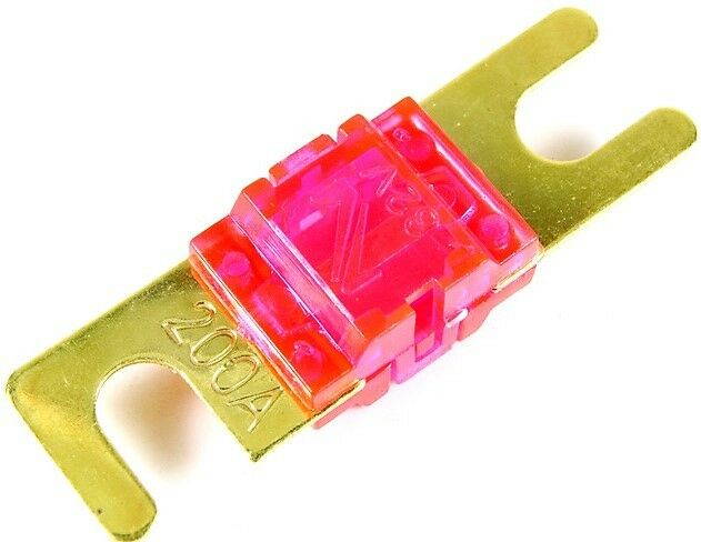 ABSOLUTE AFS200 ONE PACK OF 200 AMP GOLD AFS / MIDI / MINI ANL FUSES