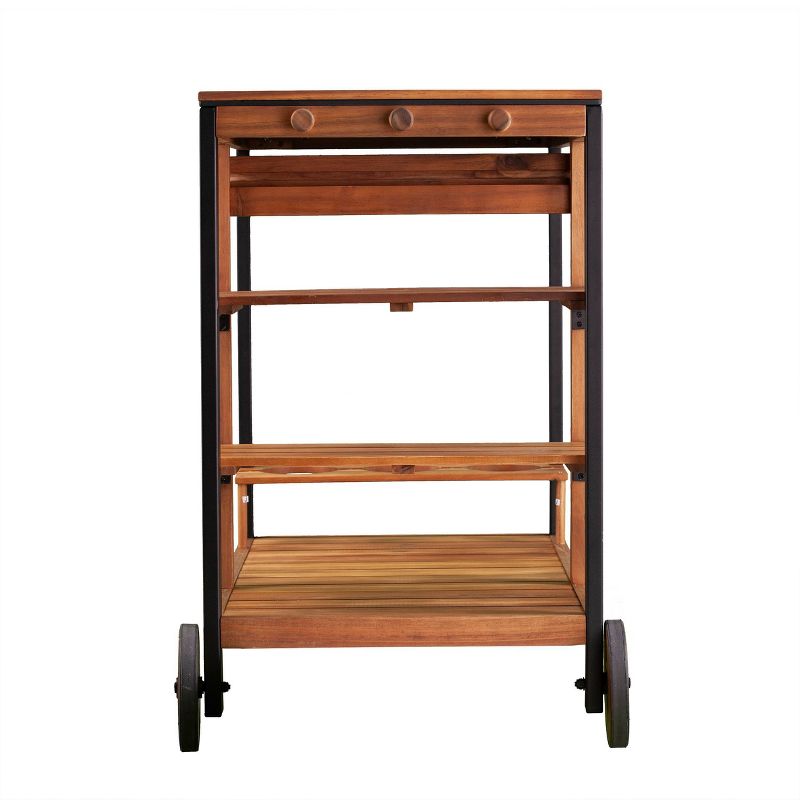 Slat Top Serving Cart - Gray - Apollo Outdoor