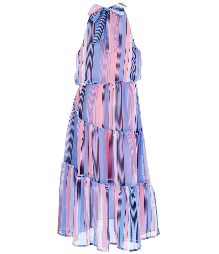 Ava & Yelly Big Girls 7-16 Stripe Tiered Maxi Dress