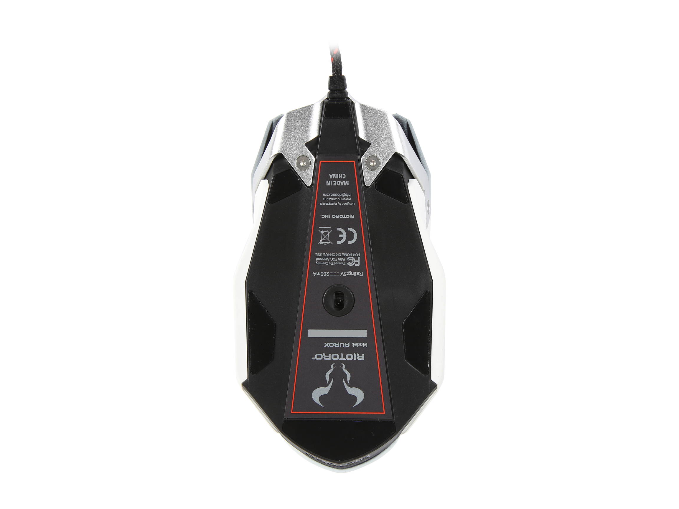 RIOTORO AUROX FPS Gaming Mouse with RGB Multicolor Lighting, (BLACK) 8 Programmable Buttons, 10,000 dpi Optical Sensor, On-the-fly DPI Shifting, Adjustable DPI Sniper Button