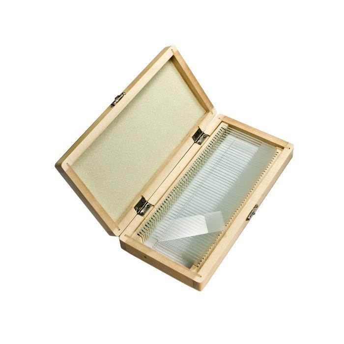 Barska Optics AF11942 Prepared Microscope Slides 50pcs with Wood case