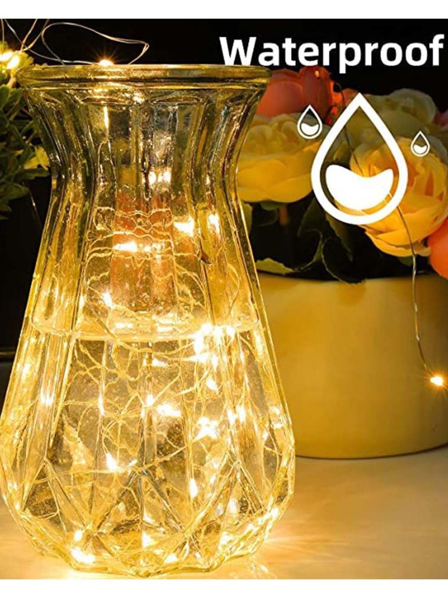 Homesake Yellow Copper 50-Led Fairy String Lights - Set of 4