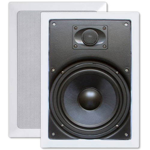 Channel Vision IW814 Soprano Series 8-Inch Rectangular In-Wall Speaker, 160 Watt
