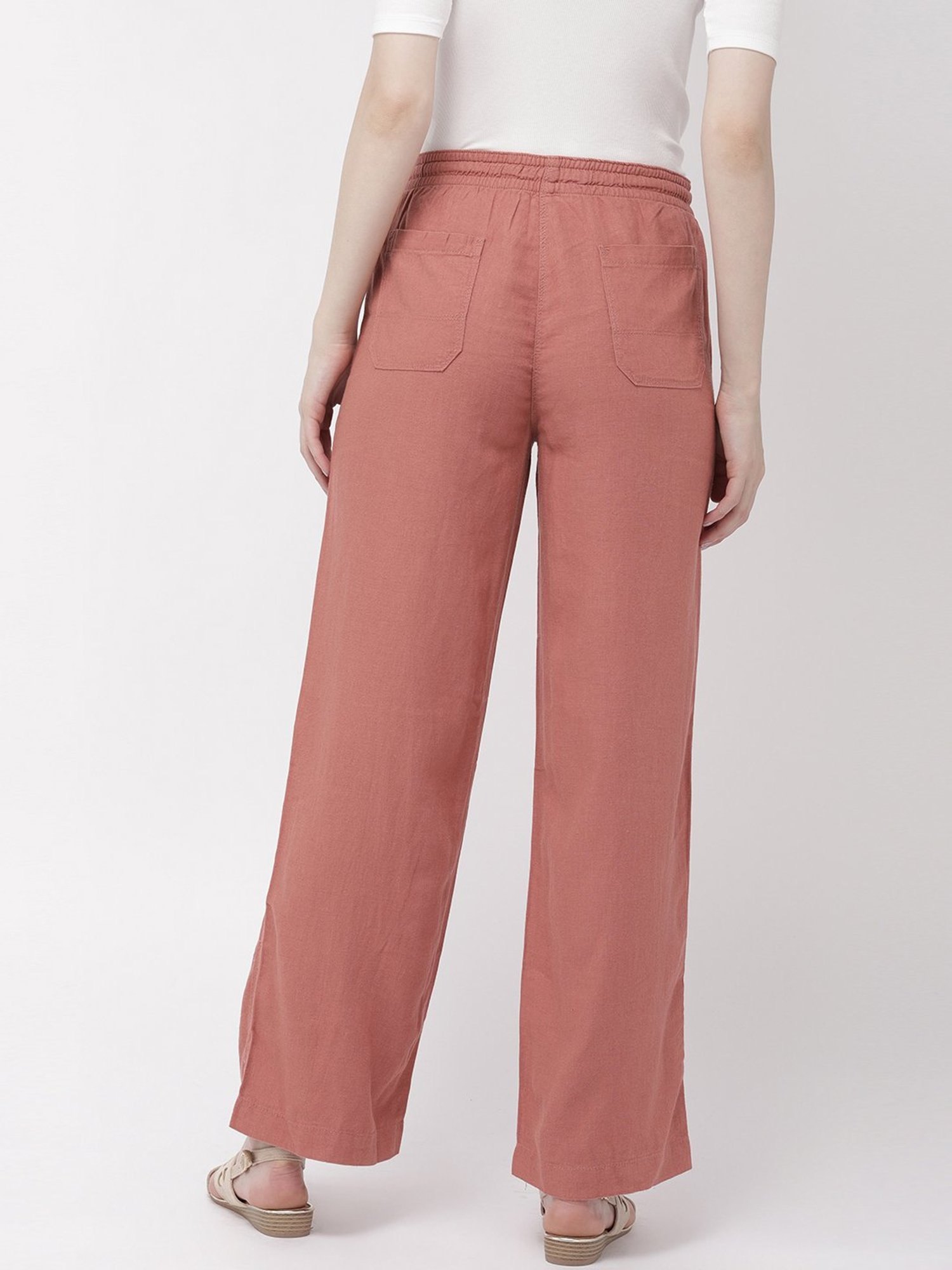 Go Colors! Peach Mid Rise Pants