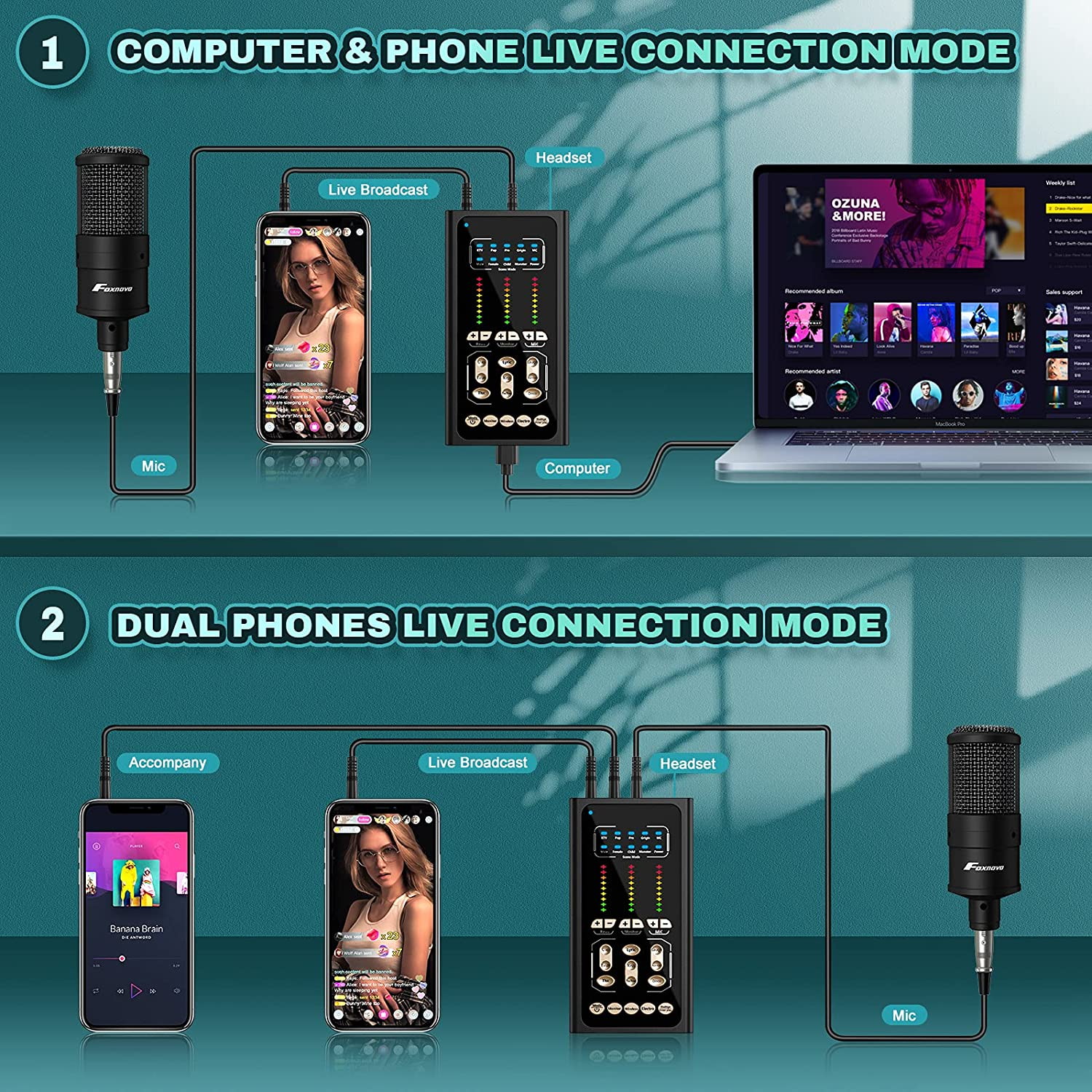 gold--BM800 Professional Suspension Microphone Kit Studio Live Stream Broadcasting Recording Condenser Microphone Set