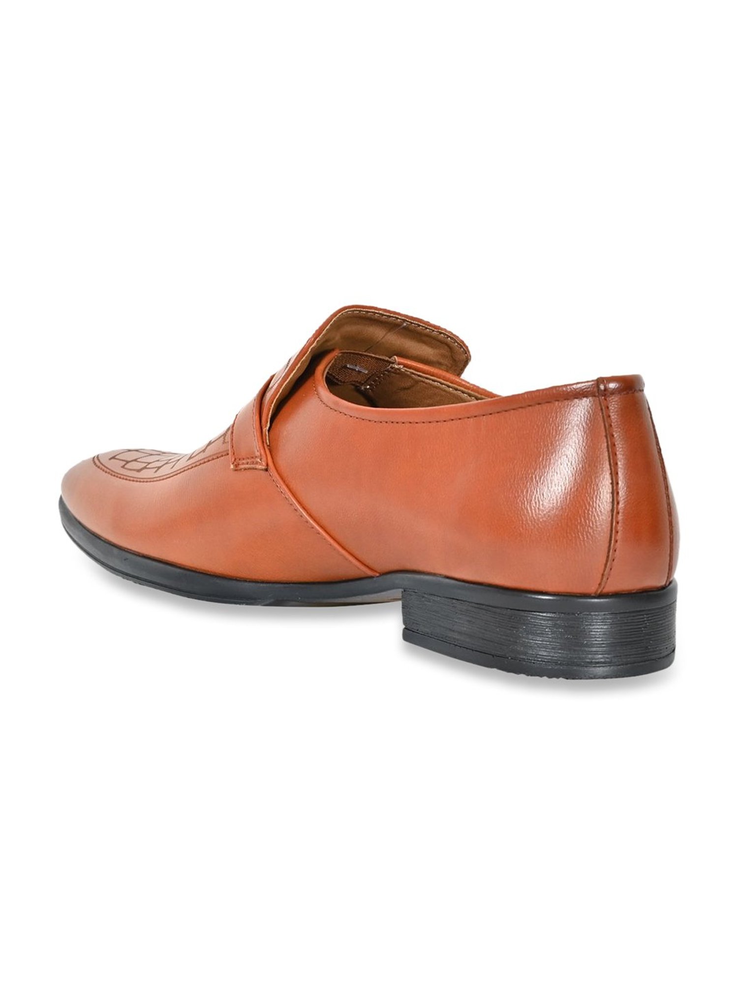 Carlton London Men's Tan Formal Loafers