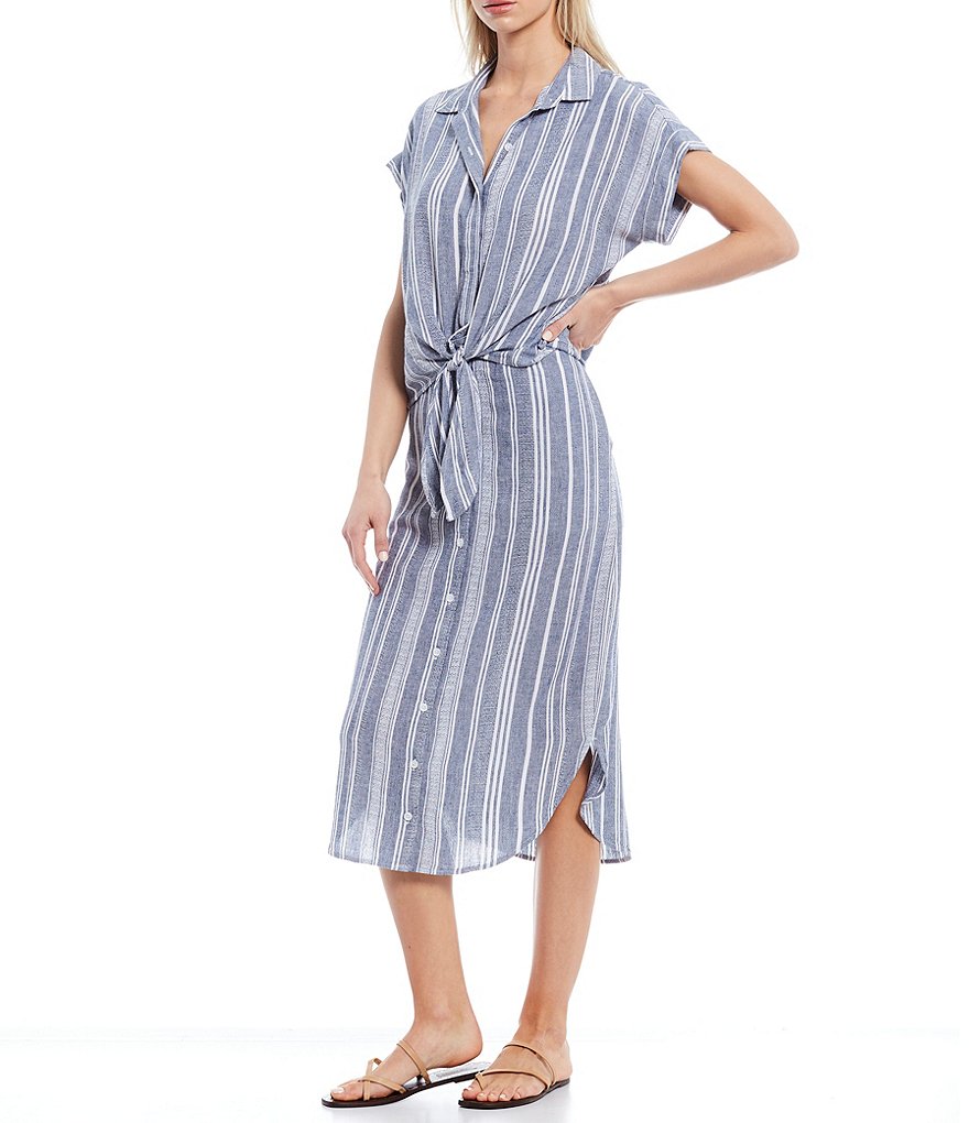 Cloth & Stone Curved Hem Coordinating Belted Skirt