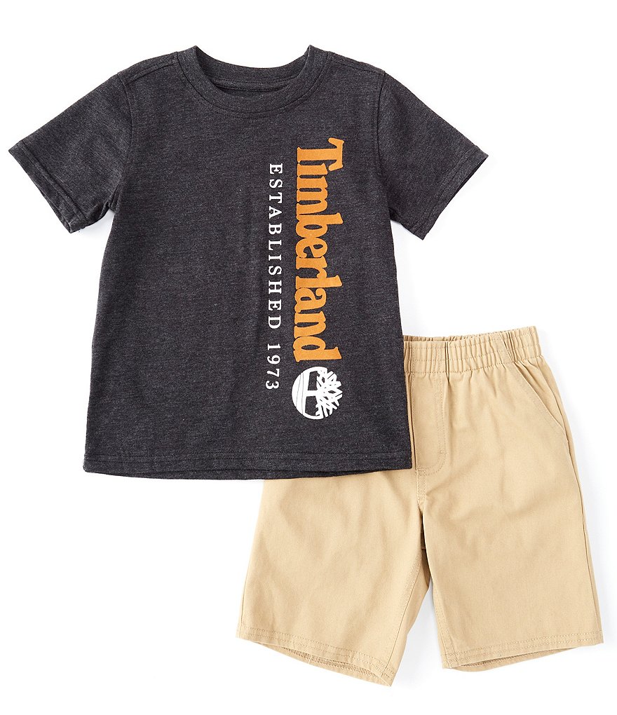 Kinetic by Class Club Little Boys 2T-7 Short-Sleeve Play Hard Performance Tee and Shorts Set