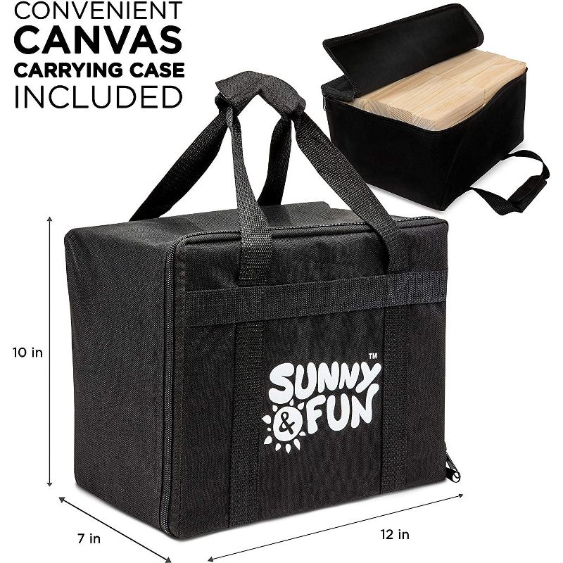 Sunny & Fun Large Tumbling Tower Oversized Wooden Toppling Blocks (60-Piece)