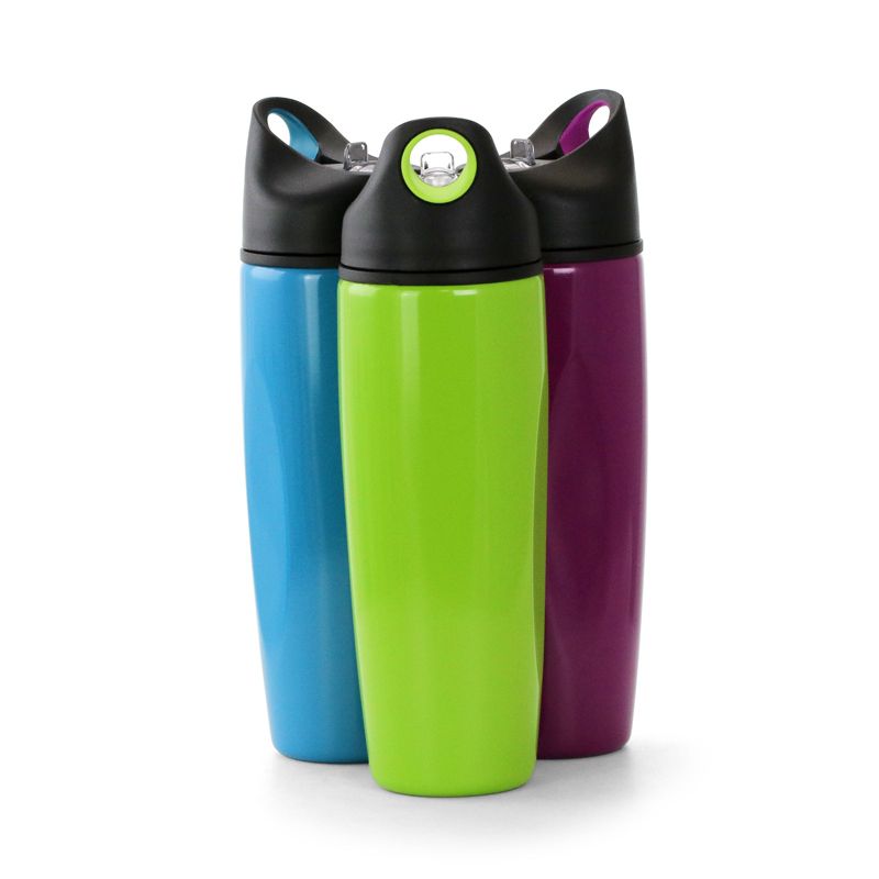 Gibson Home Bluewater 3 Piece 31 Ounce Stainless Steel Hydration Water Bottle Set