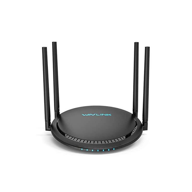 WiFi Router, AC1200 Dual Band Gigabit Wireless Internet Router for Home,High Speed Beamforming Computer Router with 4 x 5dBi High-Gain Antennas and Long Range WiFi Coverage,Supports Guest WiFi