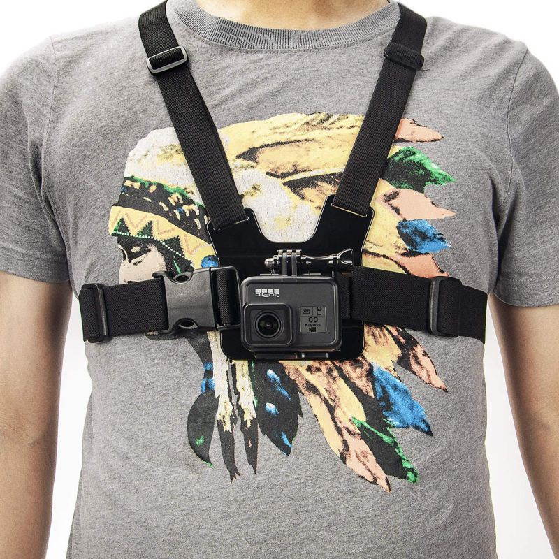 ROME CARE Chest Mount Harness Chesty Strap Compatible for GoPro Hero 9 Black, 8 Black, Hero 7 Black, 7 Silver, 7 White, Hero 6, 5, 4, Session, 3+, 3, 2, 1, Hero (2018), Fusion, DJI Osmo Action Cameras