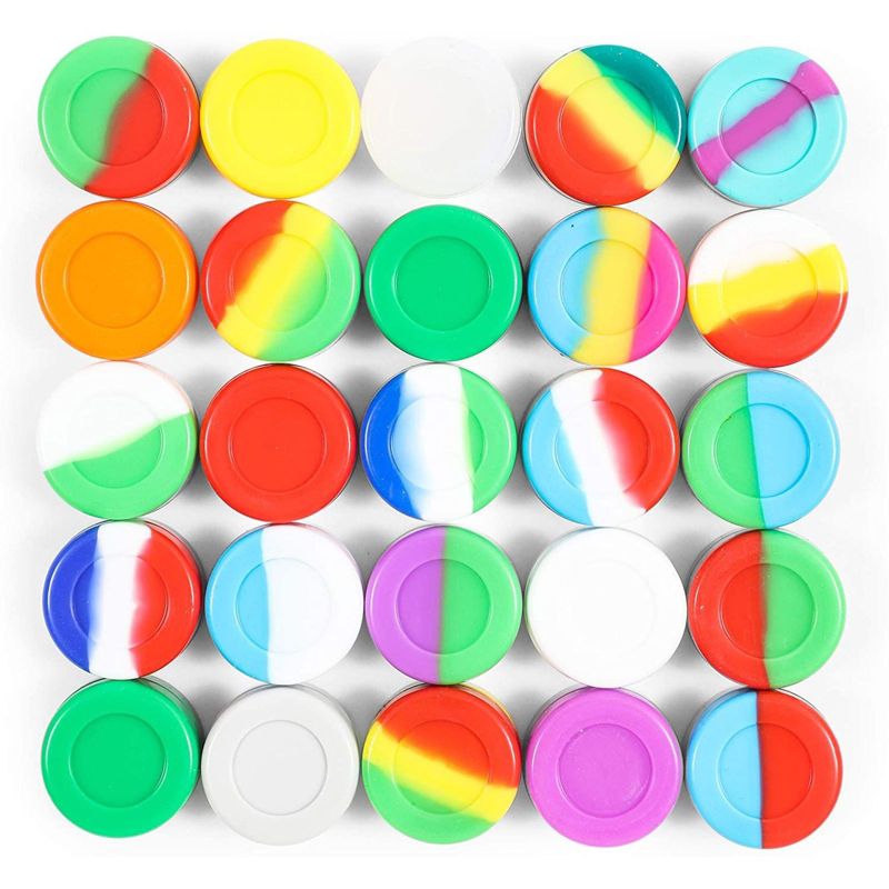 Okuna Outpost 25 Pack Non Stick Silicone Storage Jars (1.25 Inches)