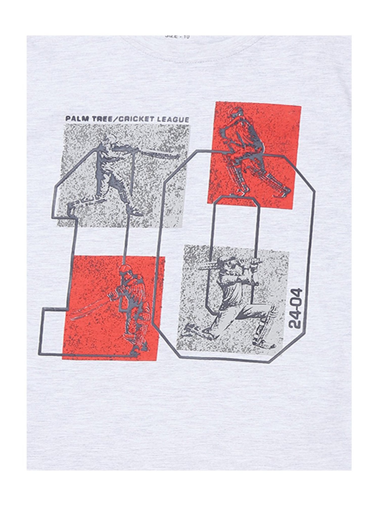 Gini & Jony Kids White & Red Printed T-Shirt With Bermuda