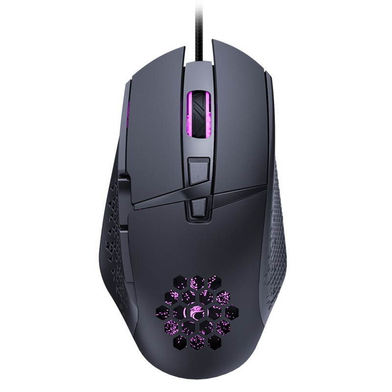 IMICE T90 Wired Mouse Hollow Luminous 8-Key 7200DPI Gaming Wired Mouse for PC Computer Tablet Laptop