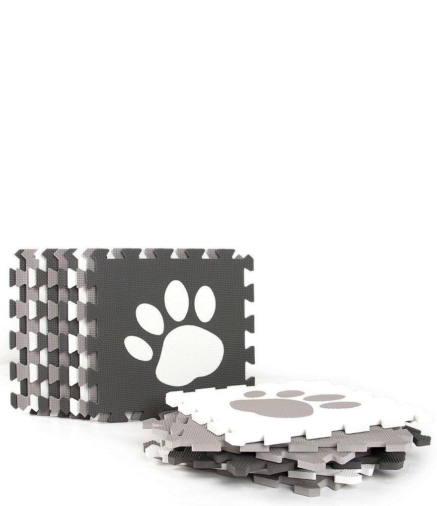 Tadpoles 16 Piece Foam Playmat Set, Paw Prints