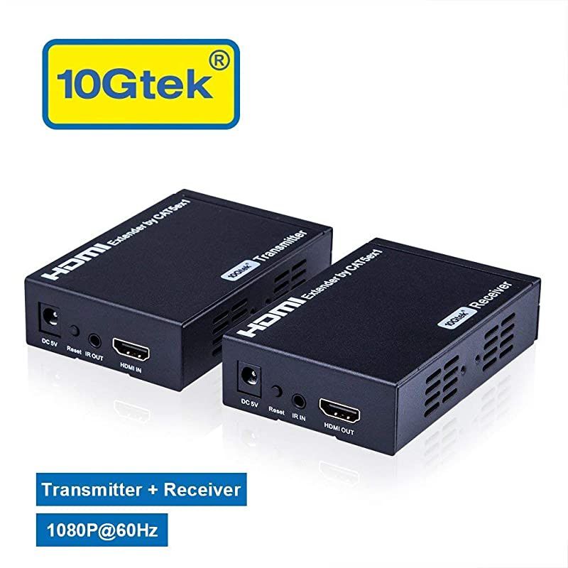 Extender 1080P Over Rj45 Cat5e/6/7 Up to 328ft, Supports Full HD 3D, 12bits Deep Color, with IR