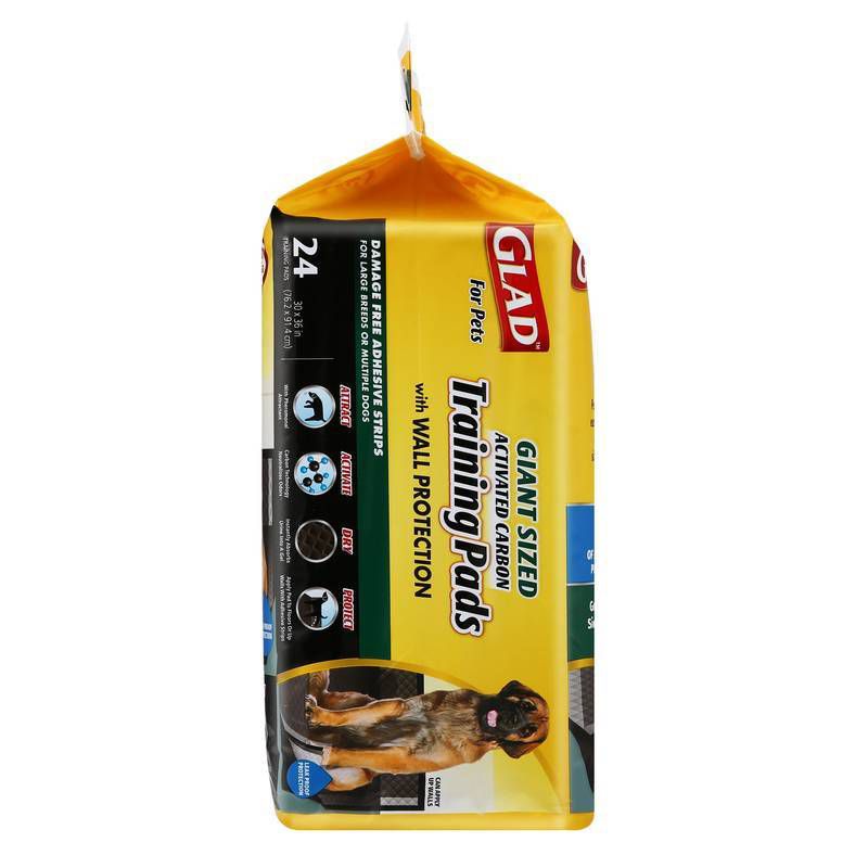 Glad Activated Carbon Dog Training Pads Giant Size - 24ct