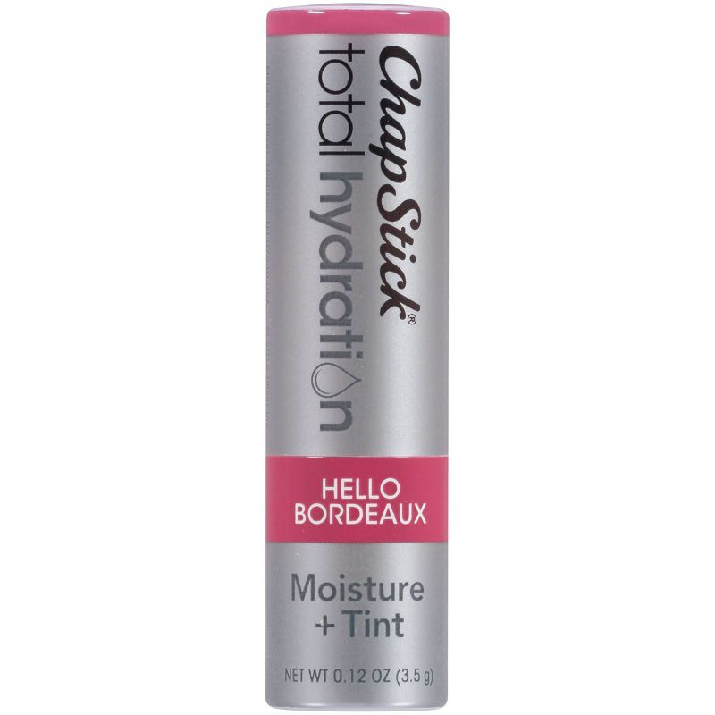 Chapstick Total Hydration Tinted Lip Balm - Hello Bordeaux - 0.12oz