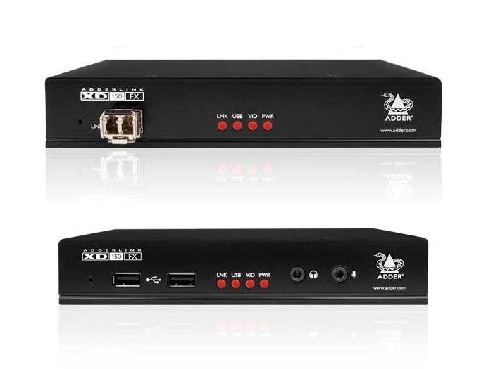 Adder - XD150FX-MM-US - Adder XD150FX-MMUS KVM DVI Video Extender with USB2.0 Over a Single Duplex Fiber Cable -