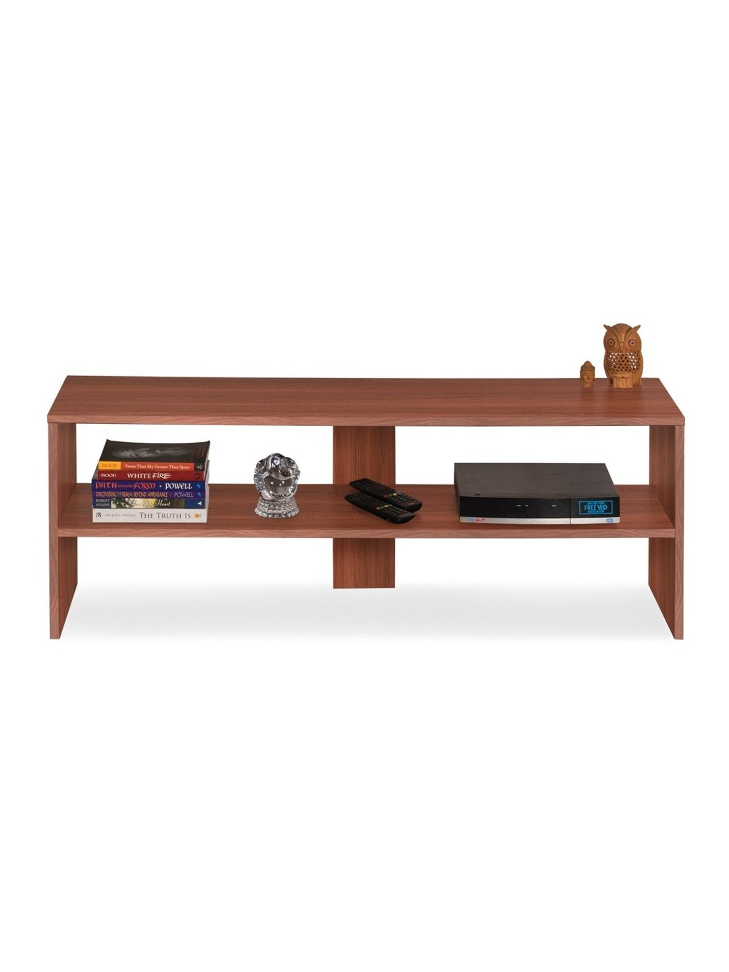 Delite Kom Flex Flowery Wenge & Acacia Dark Engineered Wood TV Entertainment Unit