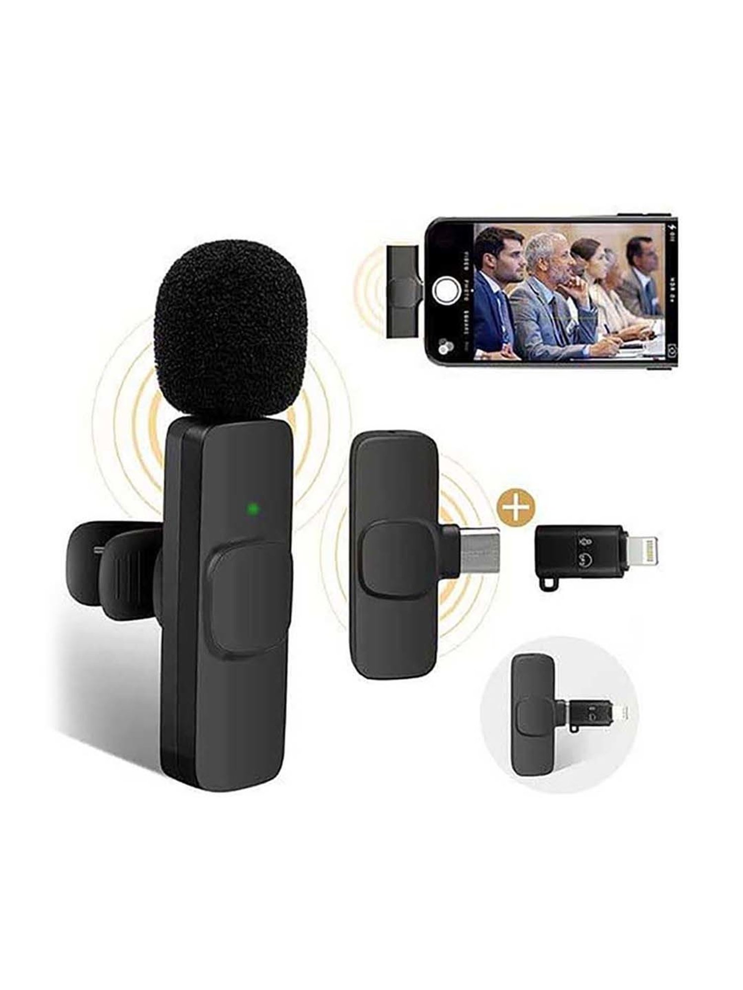 EYNK Type C Supported K8 Wireless Lapel Collar Mic Microphone