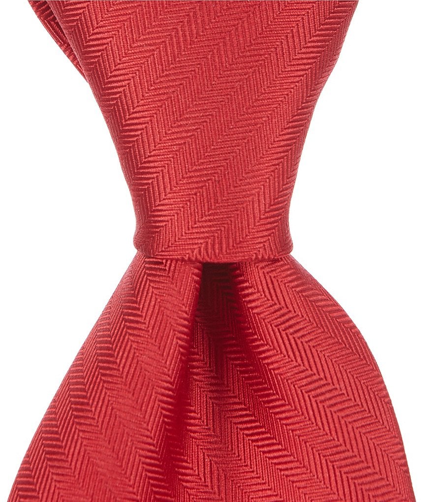 Roundtree & Yorke Big & Tall Carlisle Stripe Traditional 3 3/8#double; Silk Tie